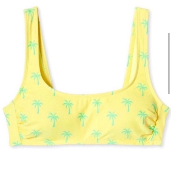 NWT Stoney Clover Lane x Target Yellow Palm Trees Swim Top Size S (4-6) - Picture 2 of 9